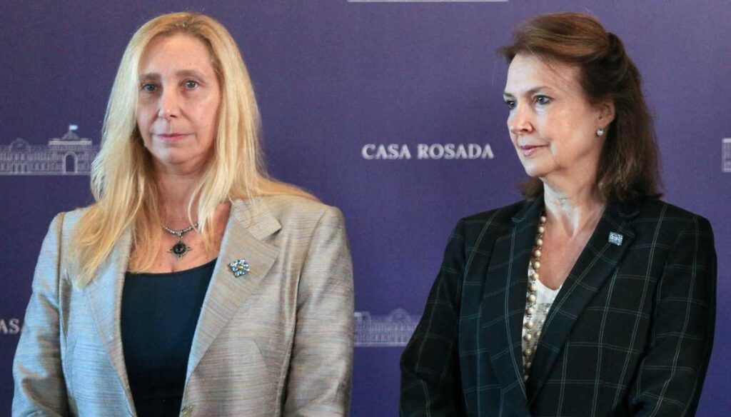 Karina Milei y Diana Mondino. (Foto: NA).